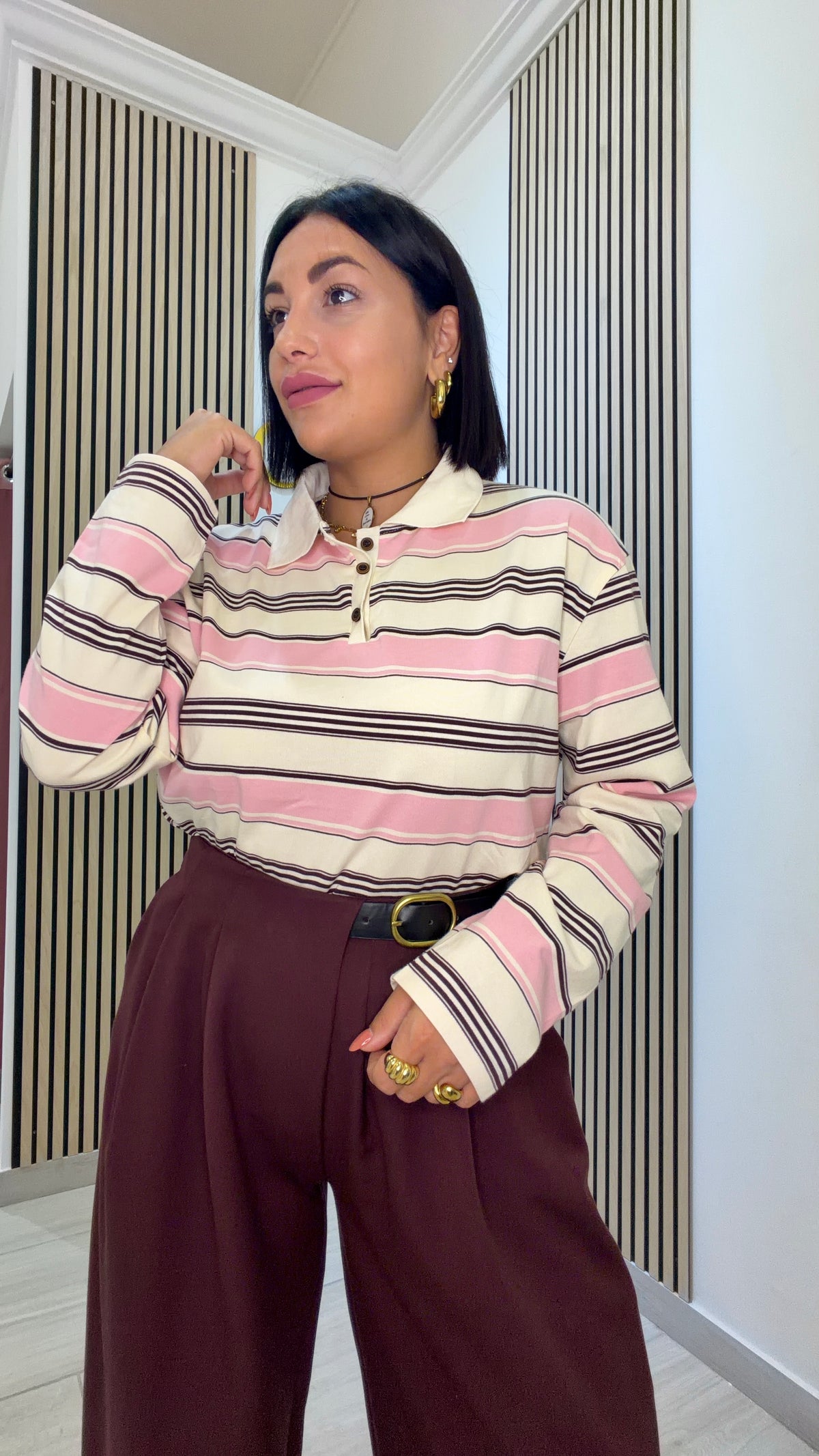 POLO A RIGHE ARIANNA